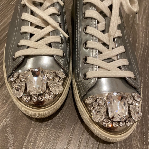 Miu Miu Rhinestone Sneakers - Picture 11 of 14